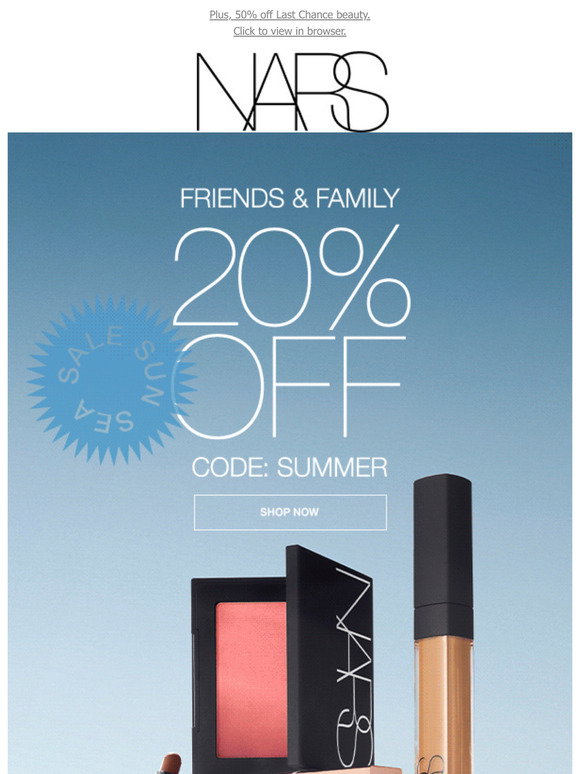 NARS Email Newsletters: Shop Sales, Discounts, and Coupon Codes