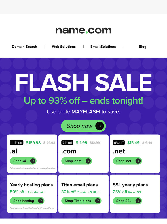 ENDS TONIGHT - The May flash sale is almost over!