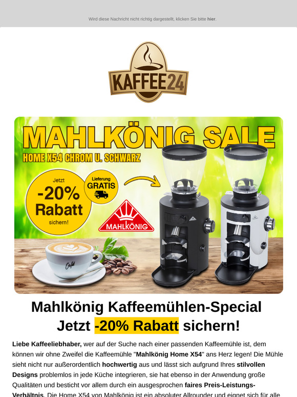 Mahlkönig Kaffeemühlen SALE% ☕👌 Jetzt 20% Rabatt sichern!