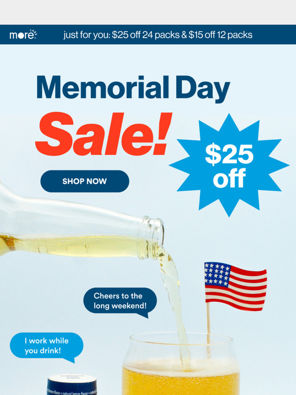 LAST CHANCE to get $25 off for Memorial Day 🇺🇸🍻