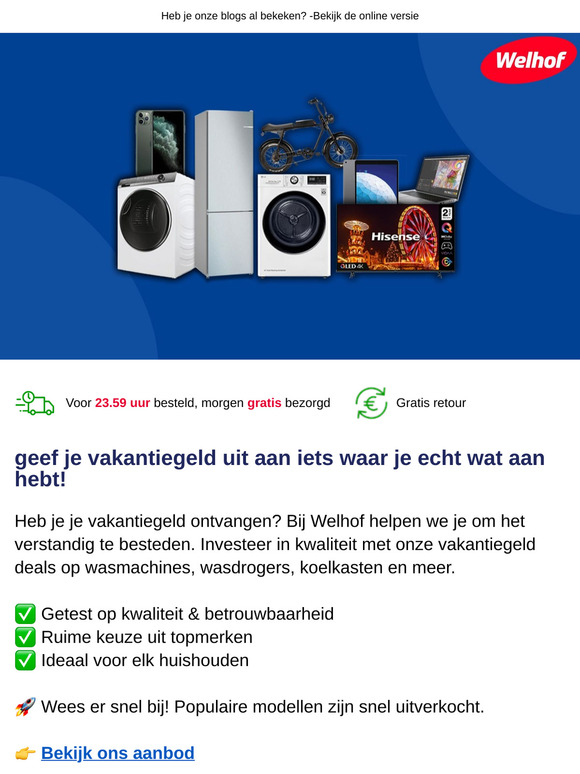 Bekijk de beste deals om je vakantiegeld te besteden
