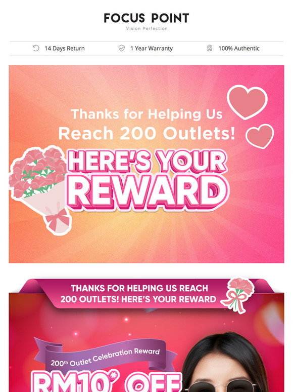 Thanks for Helping Us Reach 200 Outlets! Here’s Your Reward 🎁