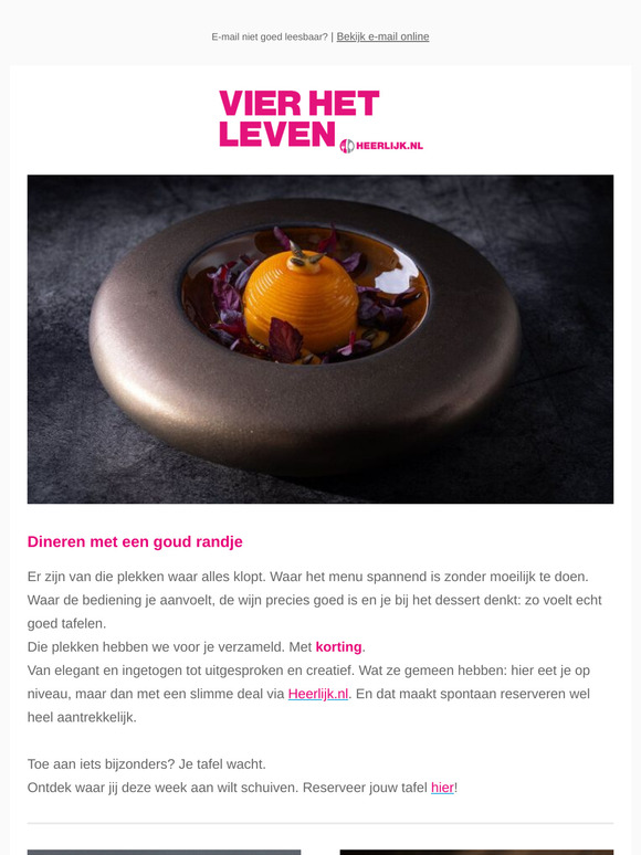 Uit eten op z’n allermooist