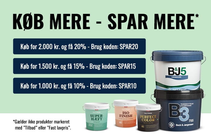 Køb mere og spar op til 20%. Gælder ikke produkter markeret med Tilbud eller Fast lavpris