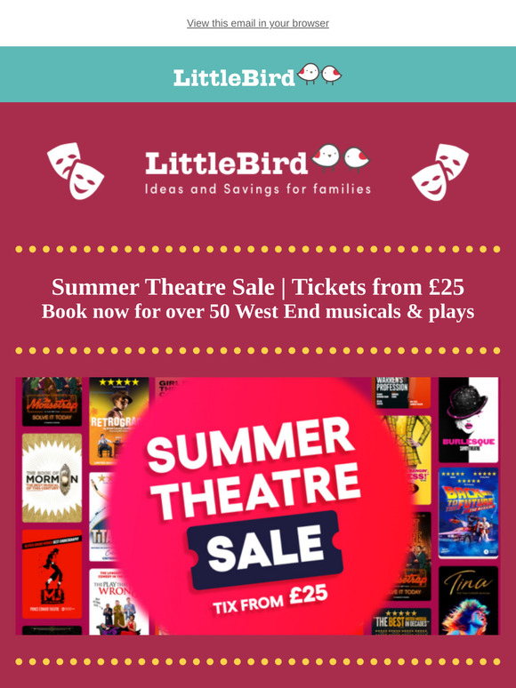 🎭Summer Theatre Sale is here! Tickets from £25