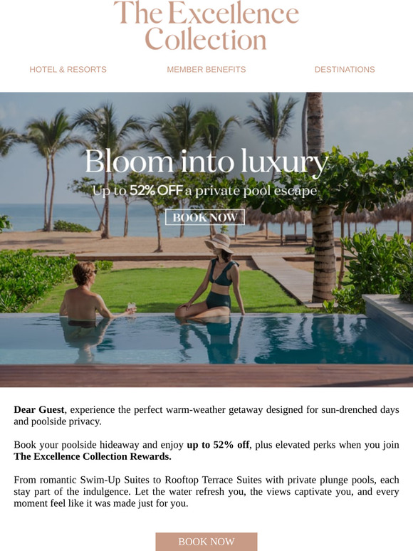Cool off in your private pool for up to 52% off, Dear Guest