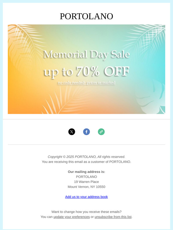 MEMORIAL DAY SALE -up to 70% OFF