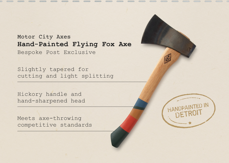 Exclusive Hand Painted Flying Fox Axe