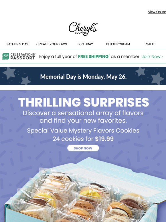 😱 Enjoy unexpected cookies - 24 for $19.99!