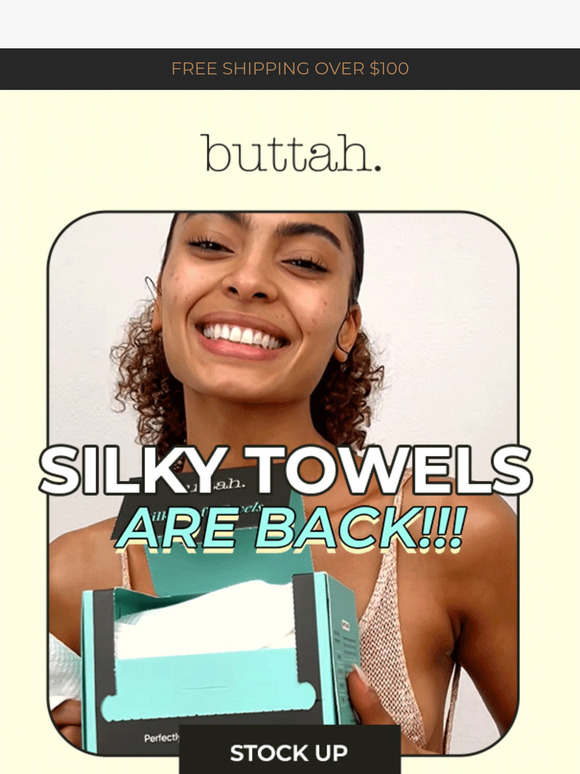Back In Stock: Silky Towels
