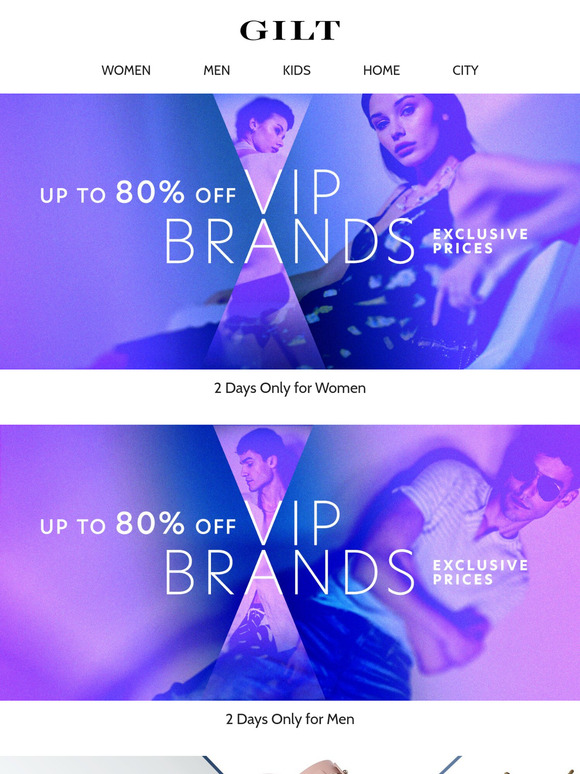 Up to 80% Off VIP Brands 👈👀 2-Day Prices