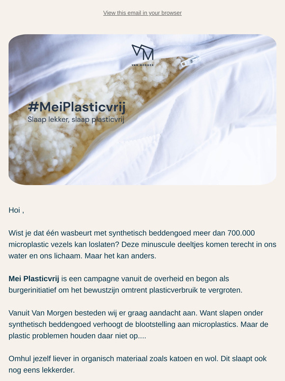 Slaap lekker, slaap plasticvrij  #MeiPlasticvrij