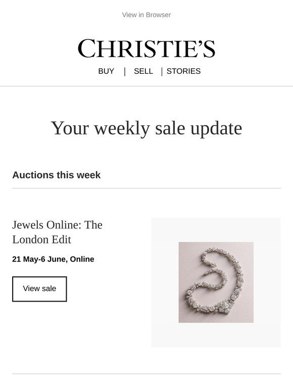 Upcoming auctions, recommended for you