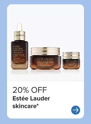 Estee Lauder skincare products. 20% off Estee Lauder skincare.