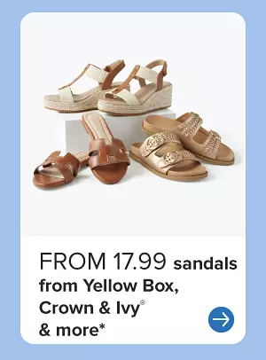Women's sandals. From 17.99 sandals from Yellow Box, Crown and Ivy and more.