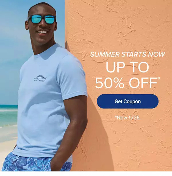 Today's coupon, up to 40% off. Get coupon. Now through May 18.