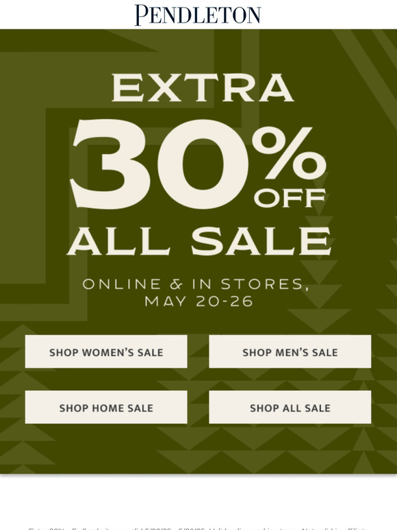 Extra 30% off sale items