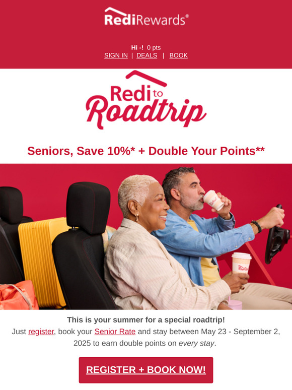 Special Senior Discounts and DOUBLE Points Await You