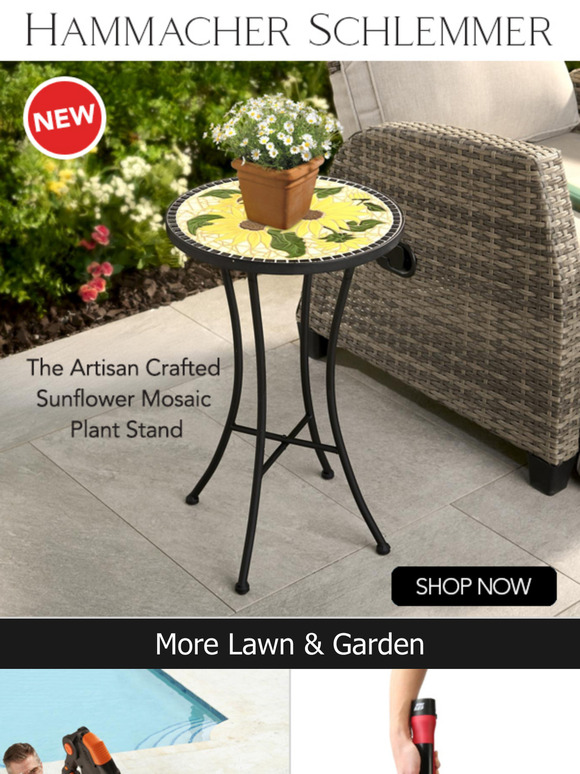 The Artisan Crafted Sunflower Mosaic Plant Stand