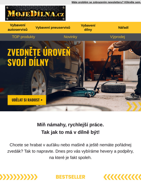 Výhodněji 👉 Hevery, podpěry a další zvedáky pro vaši garáž a dílnu