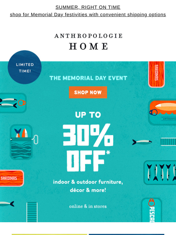 Up to 30% Off furniture, décor & more? Go fish!