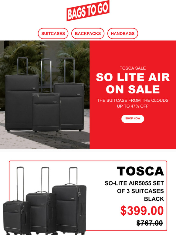 3x the Space. 3x the Style. 1 TOSCA Set! ✈️🧳