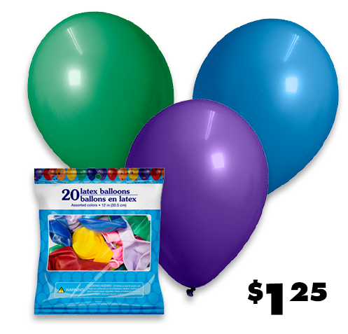 20-ct. colorful latex balloons