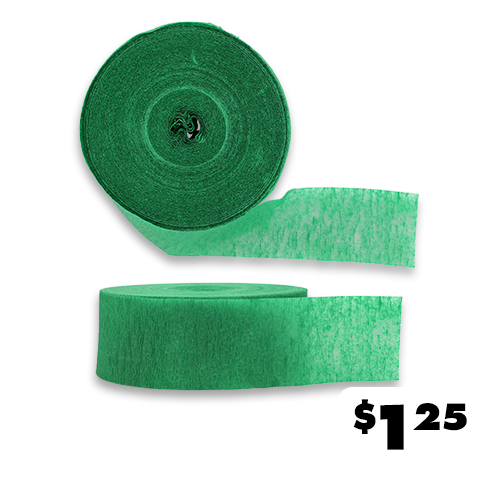 175-ft. green crepe paper streamers