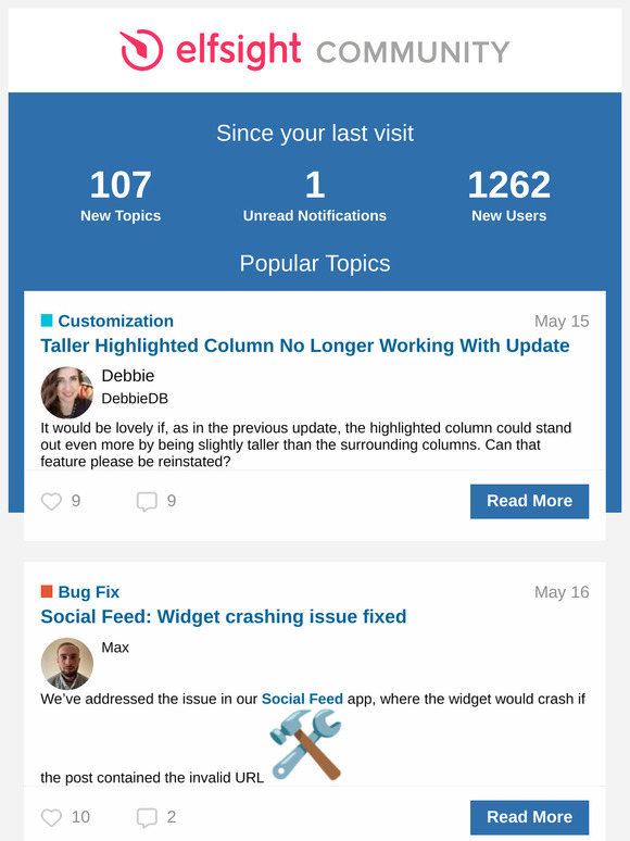 [Elfsight Community] Summary