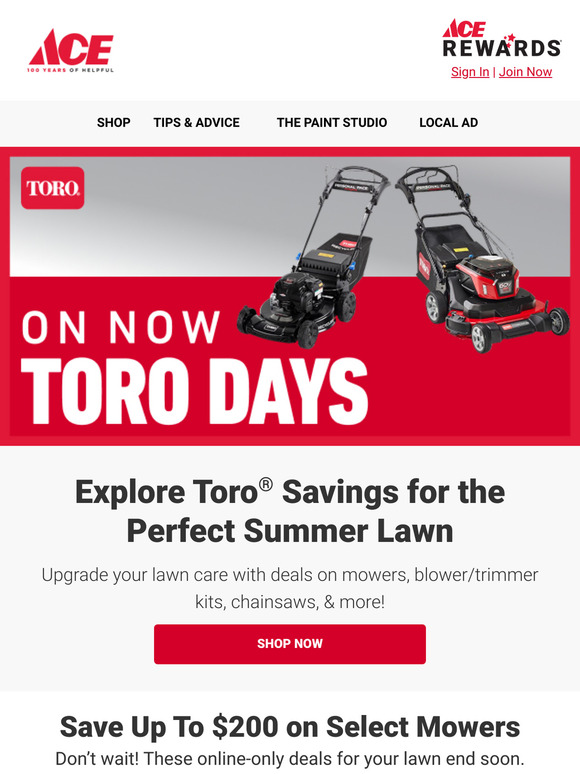 Don’t Miss Toro Days Deals ❗