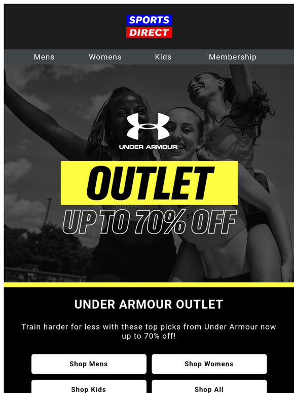 Up to 70% off Under Armour