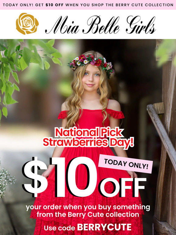 🍓 Sweet as Strawberries—$10 OFF