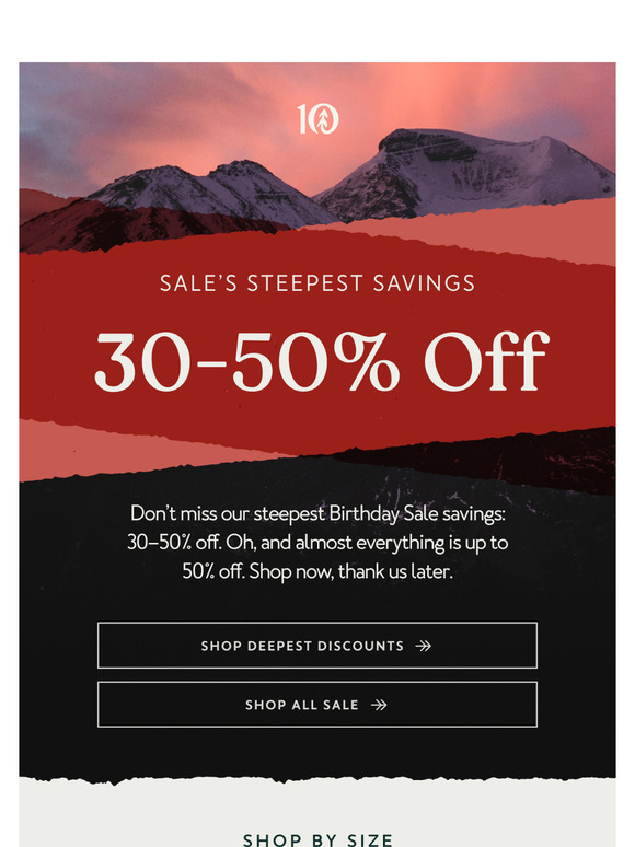 Stop Stalling, 30–50% Off’s Still On