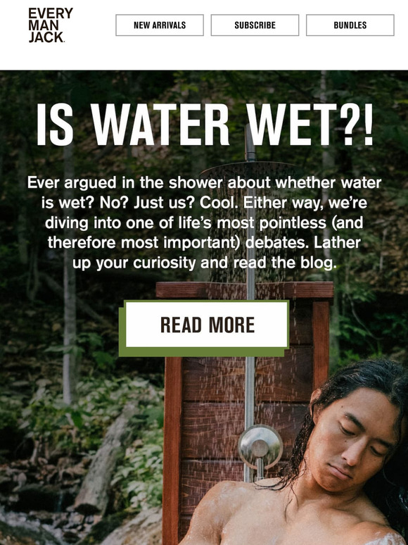 Shower Thought #332: Is water wet? 🤔