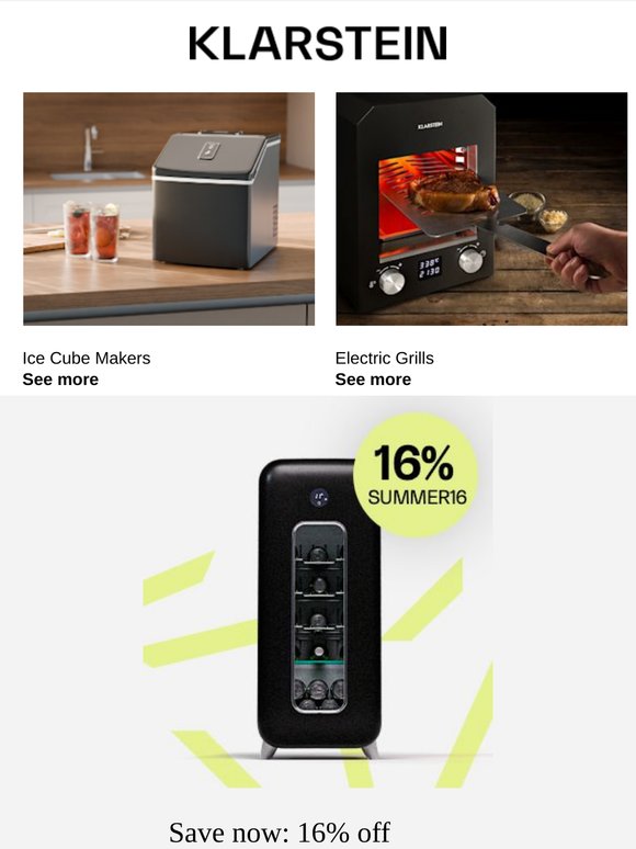 End Soon! ⏰  16% Off – Shop Klarstein’s Limited-Time Home Sale! 🛋️