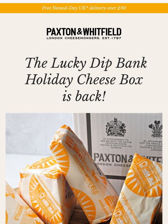 Back by Popular Demand: Our Lucky Dip Cheese Box