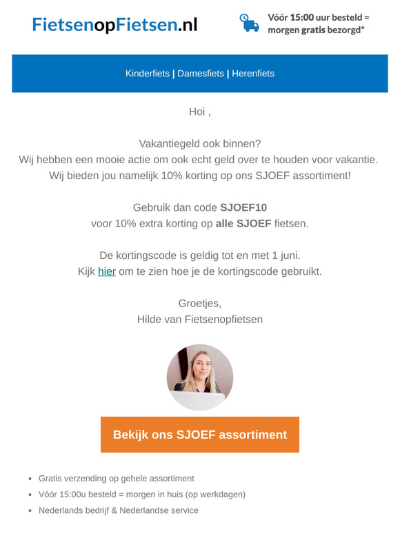 Vakantiegeld binnen? Profiteer nu van 10% Korting