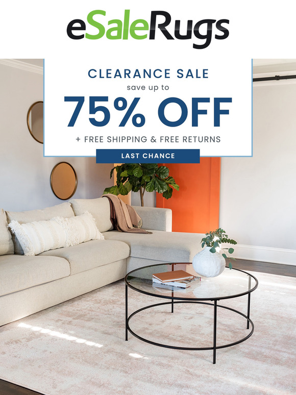 Last Chance Alert! Up to 75% Off Must-Haves in Our Clearance Sale!