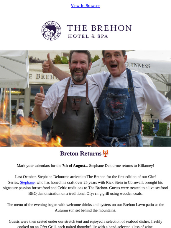 Breton Returns... for our 3rd Chef Series