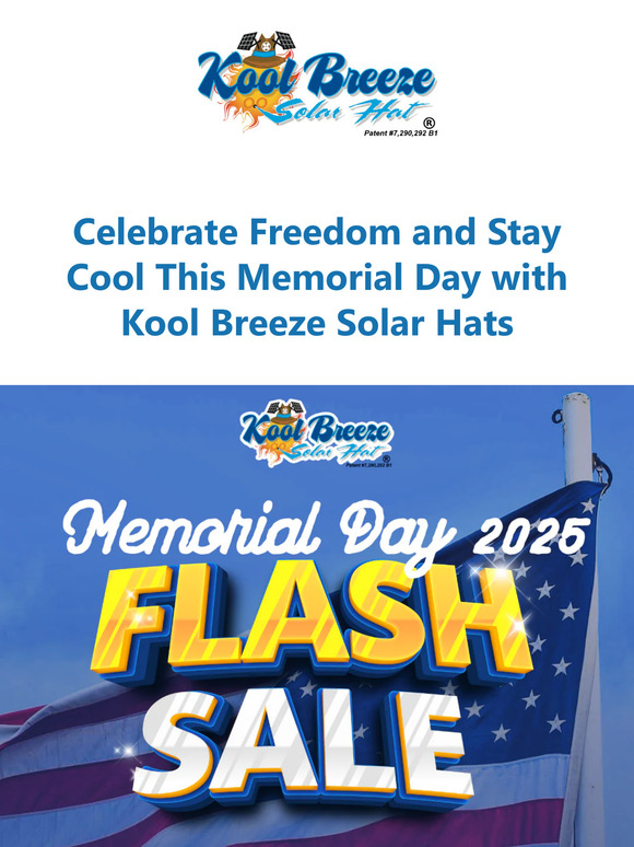 Stay Kool This Memorial Day with 10% Off Kool Breeze Thurman & Gardener Solar Hats!