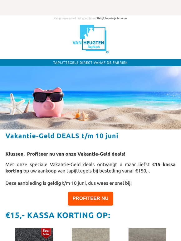 €15 KORTING op onze nieuwe collectie tapijttegels!