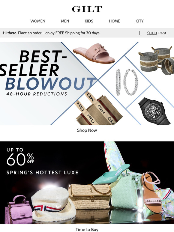 Best-Seller Blowout: 48-Hour Reductions | Up to 60% Off Spring’s Hottest Luxe