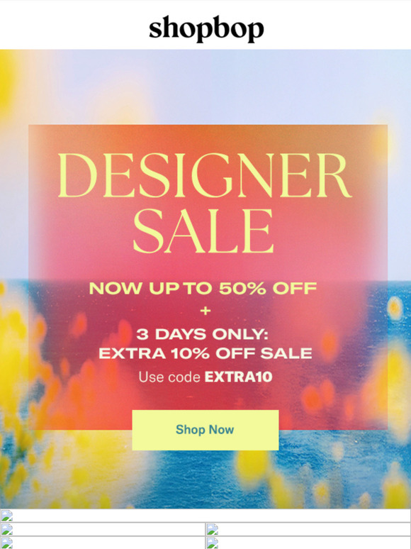 Designer Sale—up to 50% off