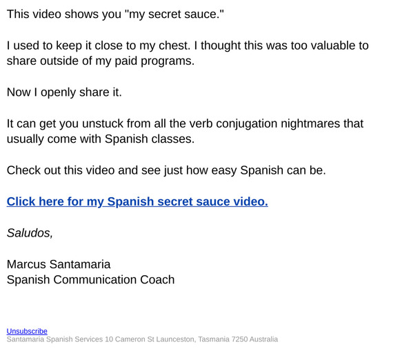 My Spanish secret sauce video