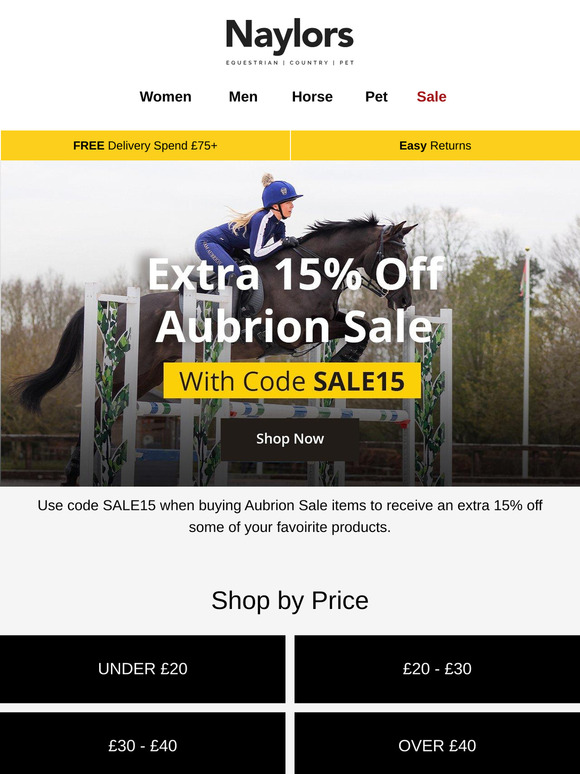Aubrion | Extra 15% Off Sale