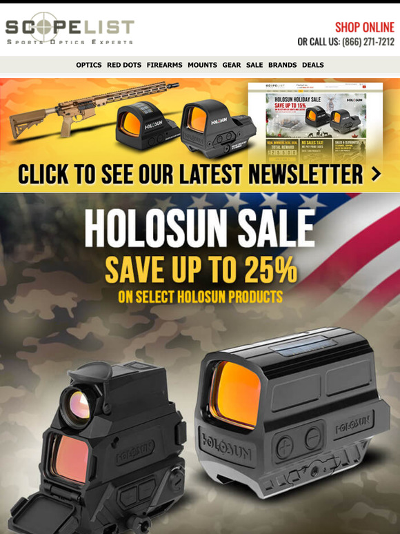 Save Up to 25% on Holosun – Shop Top Red Dots & Optics-Ready Pistols!