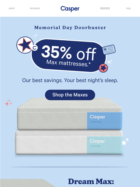 FYI: Max savings are here.