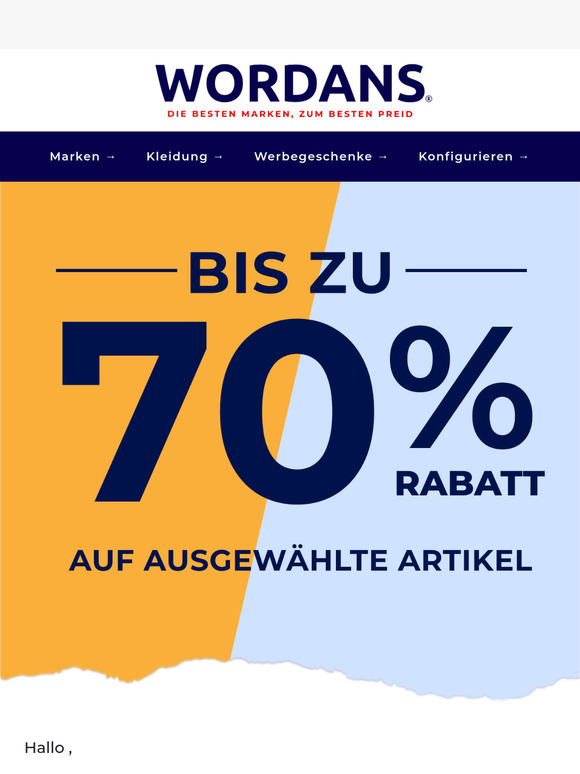 Re: Erhalten Sie heute bis zu 70% Rabatt!