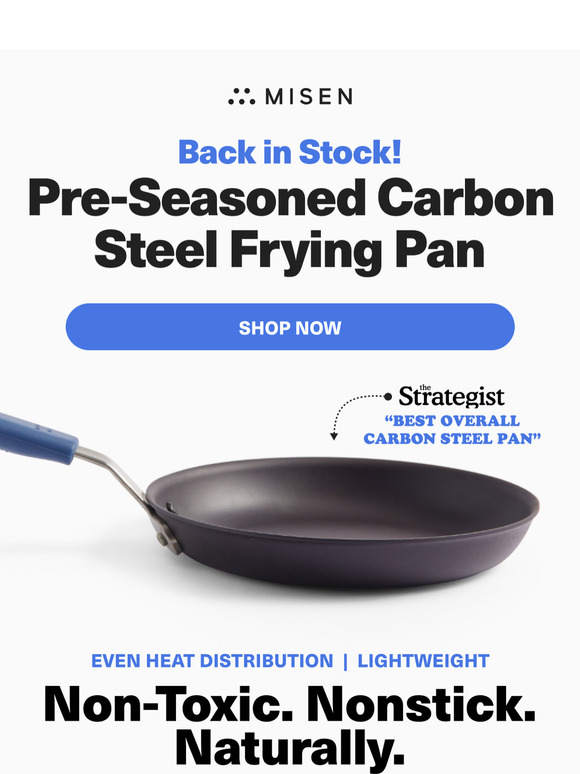 Back in Stock: Pre-Seasoned Carbon Steel