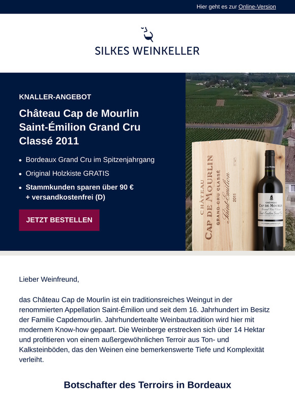 Knallerpreis: Bordeaux Grand Cru 39 % reduziert